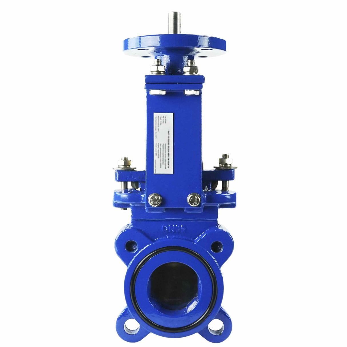 Knife gate valve Elephant GGG40-NBR, body material - cast iron GGG40, knife material - stainless steel AISI 304, seal - NBR