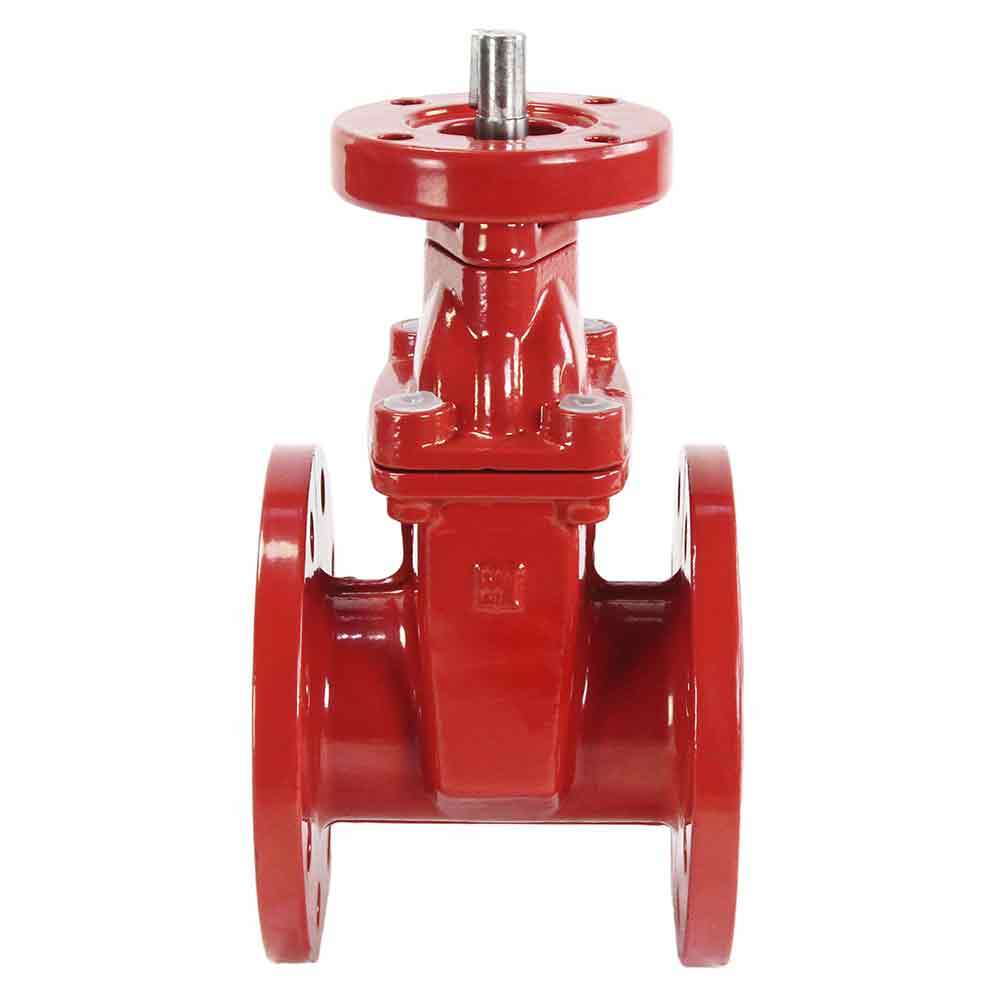 Wedge gate valve Elephant GVWN1414E-2W-F (F4) RED PN16, body material - cast iron GGG50, wedge material - cast iron + EPDM, seal - EPDM, stem only