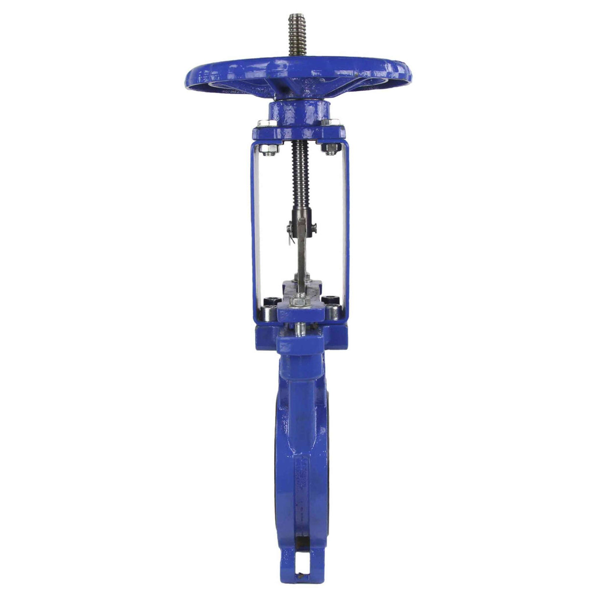 Knife gate valve Elephant GGG40-NBR, body material - cast iron GGG40, knife material - stainless steel AISI 304, seal - NBR, handwheel operated