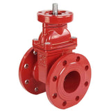 Wedge gate valve Elephant GVWN1414E-2W-F (F4) RED PN16, body material - cast iron GGG50, wedge material - cast iron + EPDM, seal - EPDM, stem only