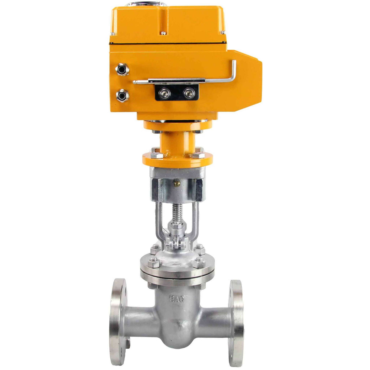 Wedge gate valve Elephant 30ss941ss PSI363 flange connection, body material – stainless steel 12KH18N9TL, seal material – metal/metal, electric actuator Elephant MT-110/220, 110/220V