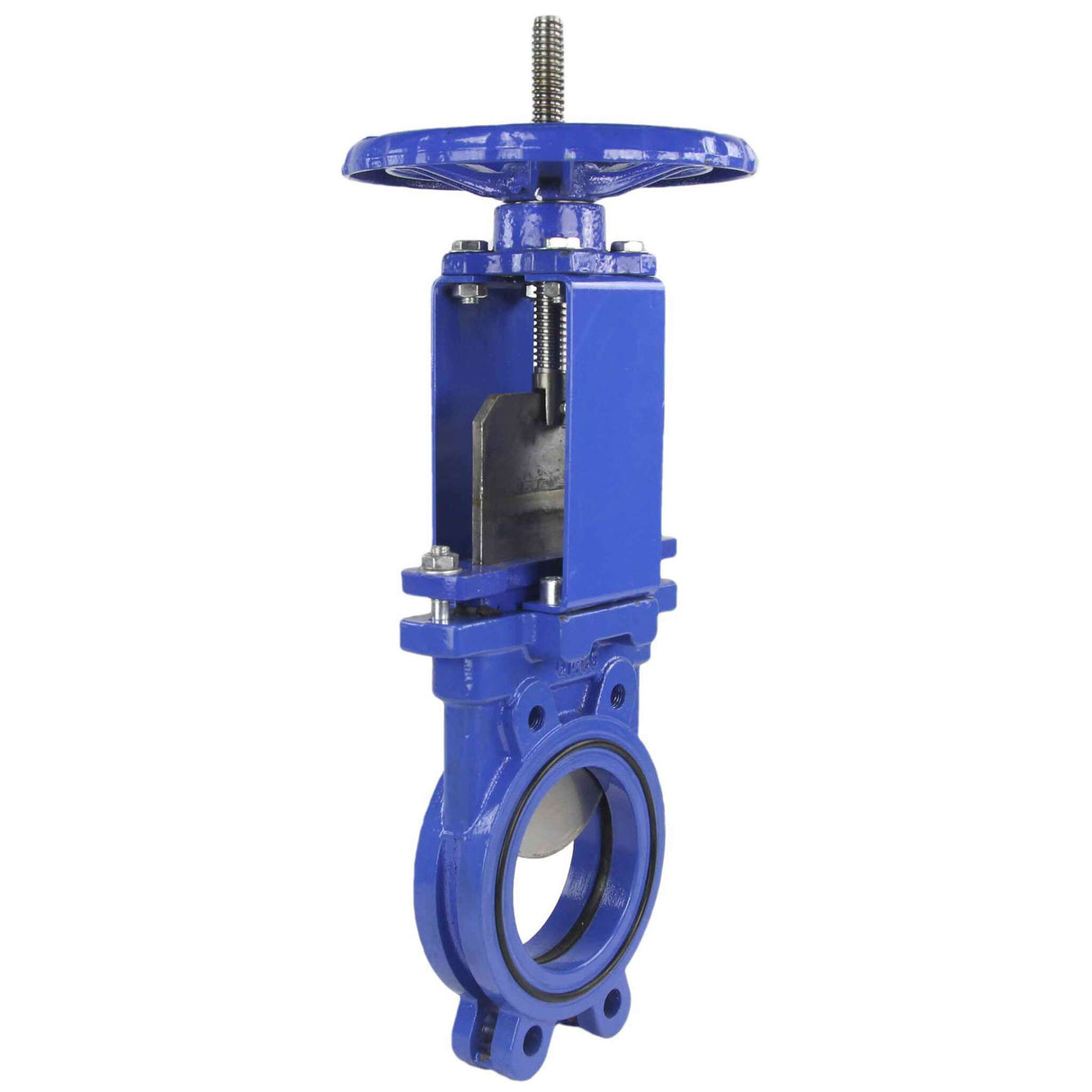 Knife gate valve Elephant GGG40-NBR, body material - cast iron GGG40, knife material - stainless steel AISI 304, seal - NBR, handwheel operated