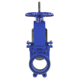 Knife gate valve Elephant GGG40-NBR, body material - cast iron GGG40, knife material - stainless steel AISI 304, seal - NBR, handwheel operated