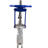 Knife gate valve Elephant SS304-SS304-EPDM-1W-W, body material - stainless steel AISI 304, knife material - stainless steel AISI 304, seal - EPDM, handwheel operated