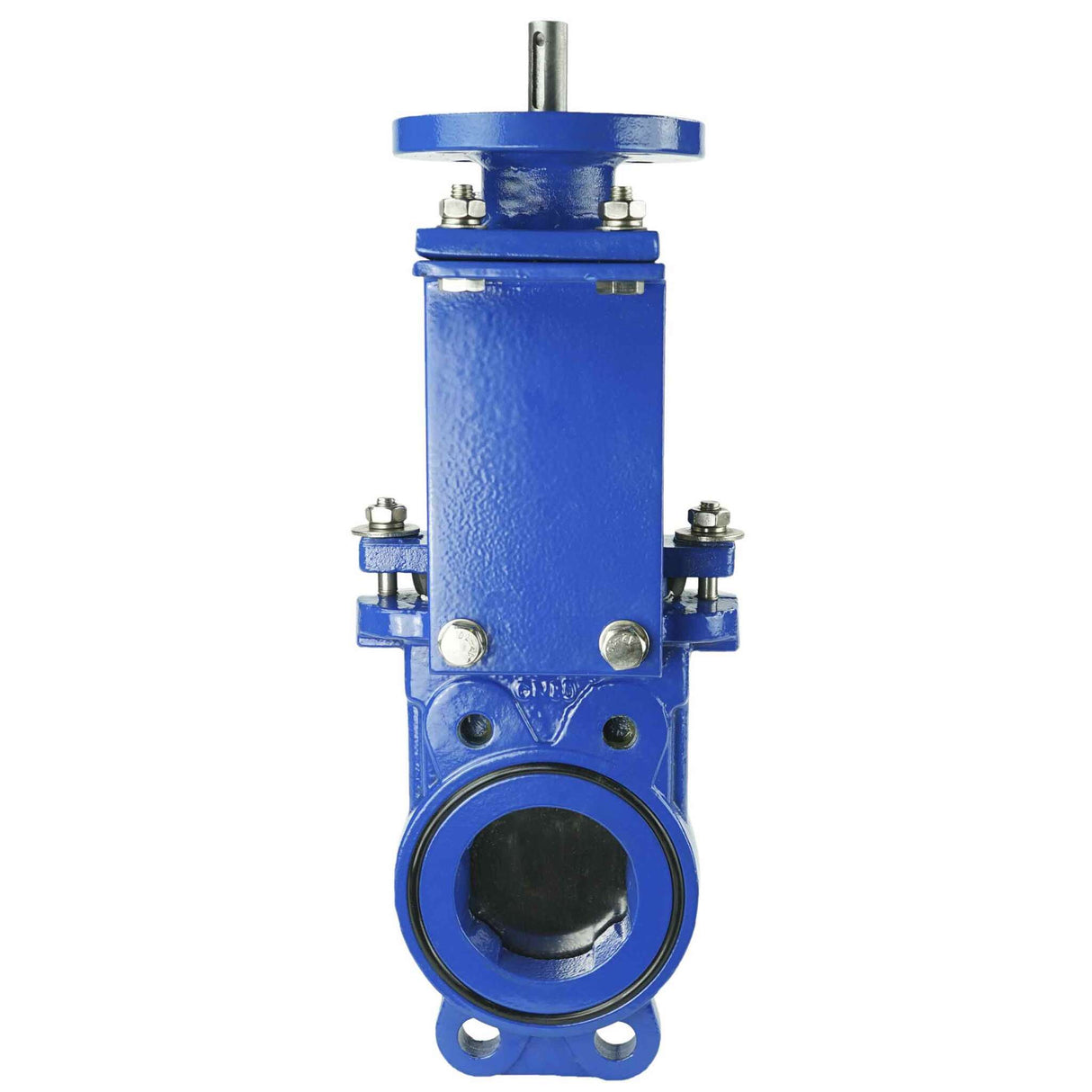 Knife gate valve Elephant GGG40-SS304-NBR-2W-ISO-16, body material - cast iron GGG40, knife material - stainless steel AISI 304, seal - NBR, stem only