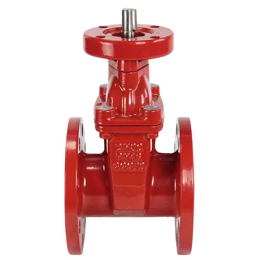 Wedge gate valve Elephant GVWN1414E-2W-F (F4) RED PN16, body material - cast iron GGG50, wedge material - cast iron + EPDM, seal - EPDM, stem only