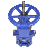 Knife gate valve Elephant GGG40-NBR, body material - cast iron GGG40, knife material - stainless steel AISI 304, seal - NBR, handwheel operated