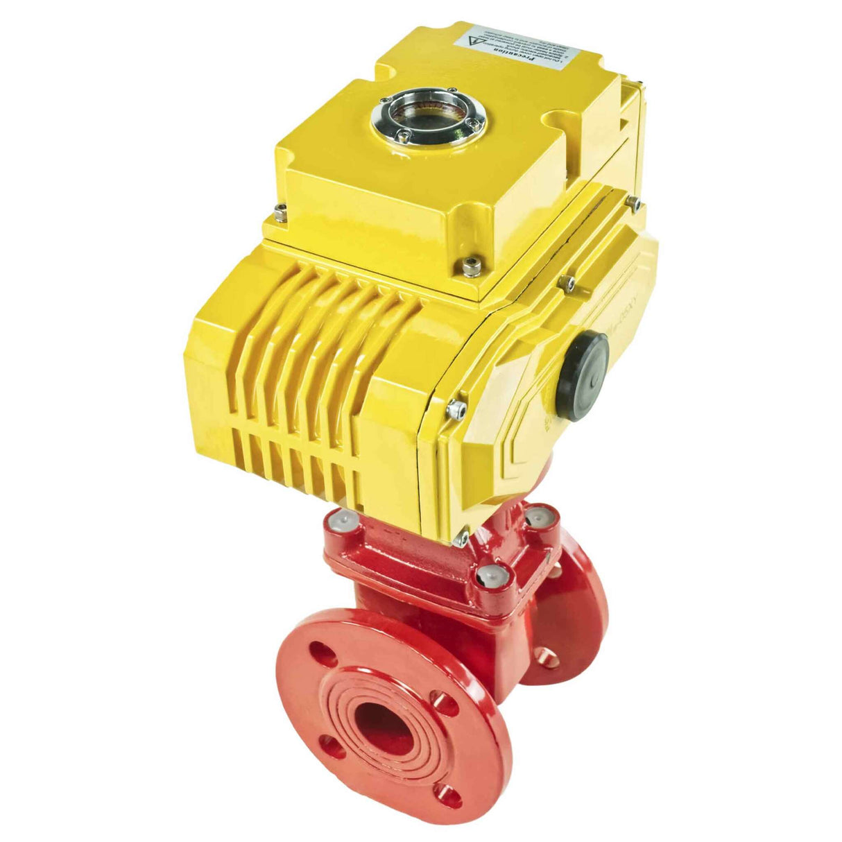 Wedge gate valve 30c939r red Elephant-GGG50-EPDM-F4-RED PSI232 class 150 T=230-248°F flange connection, with rubber lined wedge EPDM, electric actuator Elephant MT-110/220, 110/220V