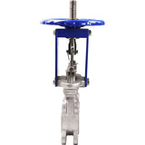 Knife gate valve Elephant SS316-SS316-METAL-1W-W, body material - stainless steel AISI 316, knife material - stainless steel AISI 316, seal - METAL, handwheel operated