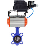 Water Butterfly Valve Elephant WBV1332N-2W-Fb-H body material - Cast iron GGG50, disk material - Stainless steel 316L, seal - NBR with pneumatic actuator with return springs SA, electropneumatic positioner without feedback Elephant YT-1000RSN