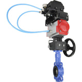 Water Butterfly Valve Elephant WBV1332N-2W-Fb-H body material - Cast iron GGG50, disk material - Stainless steel 316L, seal - NBR with pneumatic actuator DA, manual duplicator HDM and electropneumatic positioner with feedback Elephant YT-1000RSI