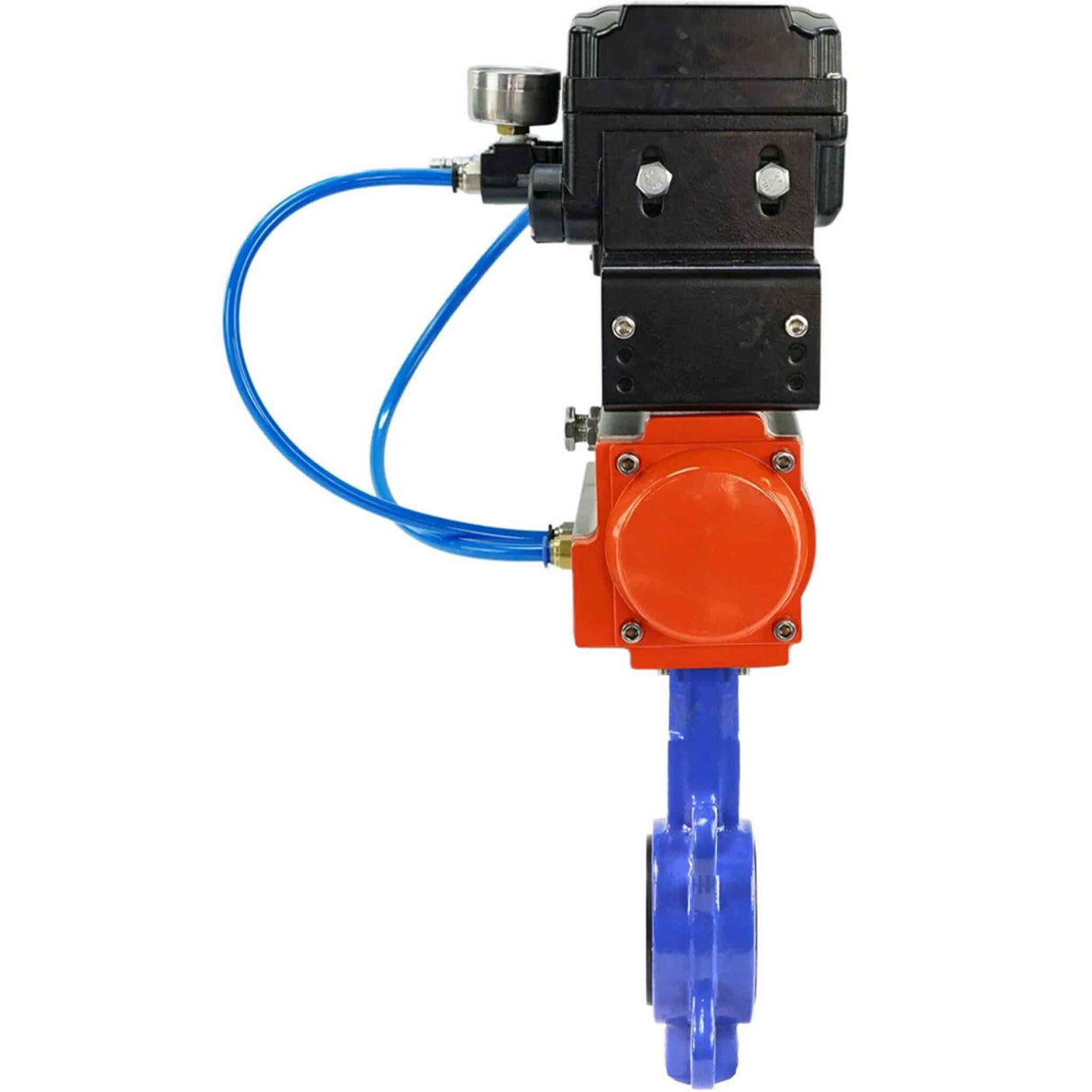 Water Butterfly Valve Elephant WBV1332N-2W-Fb-H body material - Cast iron GGG50, disk material - Stainless steel 316L, seal - NBR with pneumatic actuator with return springs SA, electropneumatic positioner without feedback Elephant YT-1000RSN