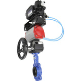 Water Butterfly Valve Elephant WBV1332N-2W-Fb-H body material - Cast iron GGG50, disk material - Stainless steel 316L, seal - NBR with pneumatic actuator DA, manual duplicator HDM and electropneumatic positioner with feedback Elephant YT-1000RSI