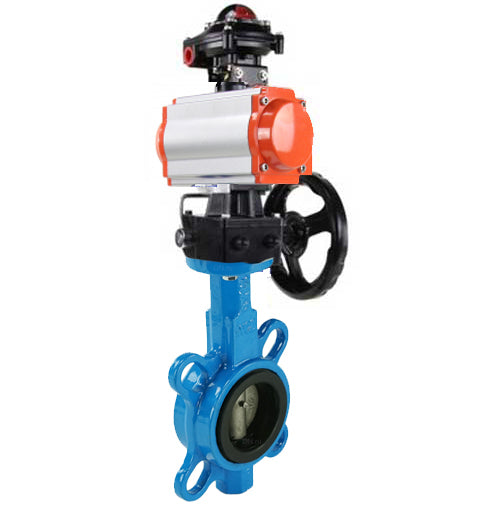 Water Butterfly Valve Elephant g50-g40-epdm-elephant-sa-apl-210n-hdm, body material - cast iron GGG50, disk material - cast iron GGG40, seal - EPDM, pneumatic actuator operated