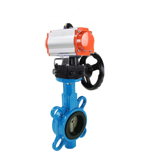 Water Butterfly Valve Elephant ggg50-316l-epdm-elephant-sa-hdm, body material - cast iron GGG50, disk material - stainless steel AISI 316L, seal - EPDM, pneumatic actuator operated