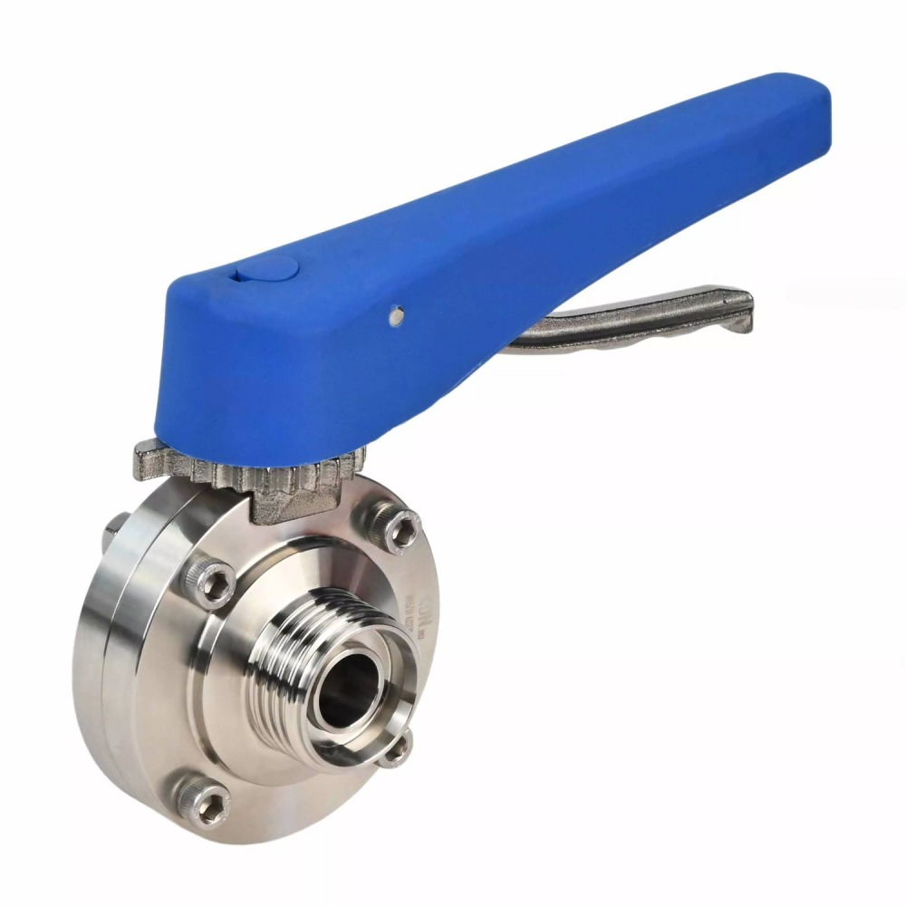 Water Butterfly Valve Elephant WBV3131E-2W-T-H, body material - stainless steel AISI 304, disk material - stainless steel AISI 304, seal - EPDM, handle