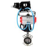 Water Butterfly Valve Elephant 316l-viton-da-hdm-yt1000rsn, body material - stainless steel AISI 316L, disk material - stainless steel AISI 316L, seal - VITON, pneumatic actuator operated