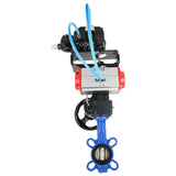 Water Butterfly Valve Elephant gg25-316l-nbr-elephant-da-hdm-yt1000rsi, body material - cast iron GG25, disk material - stainless steel AISI 316L, seal - NBR, pneumatic actuator operated