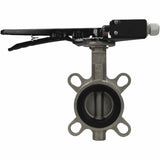 Water butterfly valve Elephant 316L-316L-EPDM body material - stainless steel AISI 316L, disk material - stainless steel AISI 316L, seal - EPDM with handle, with two limit switches LS-103 250V and a bracket for mounting limit switches