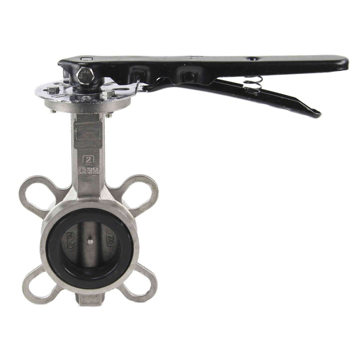 Water Butterfly Valve Elephant 316L-316L-EPDM 232PSI Class 150, body and disk material - stainless steel 316L, seal - EPDM, handwheel operated