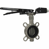 Water butterfly valve Elephant 316L-316L-NBR body material - stainless steel AISI 316L, disk material - stainless steel AISI 316L, seal - NBR with handle, with two limit switches LS-103 250V and a bracket for mounting limit switches