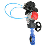 Water Butterfly Valve Elephant gg25-316l-nbr-elephant-da-hdm-yt1000rsn, body material - cast iron GG25, disk material - stainless steel AISI 316L, seal - NBR, pneumatic actuator operated