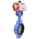 Water Butterfly Valve Elephant st-316l-epdm-elephant-sa, body material - carbon steel WCB, disk material - stainless steel AISI 316L, seal - EPDM, pneumatic actuator operated