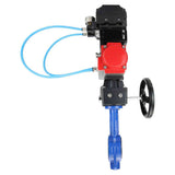 Water Butterfly Valve Elephant WBV1332N-2W-Fb-H body material - Cast iron GGG50, disk material - Stainless steel 316L, seal - NBR with pneumatic actuator DA, manual duplicator HDM and electropneumatic positioner without feedback Elephant YT-1000RSN