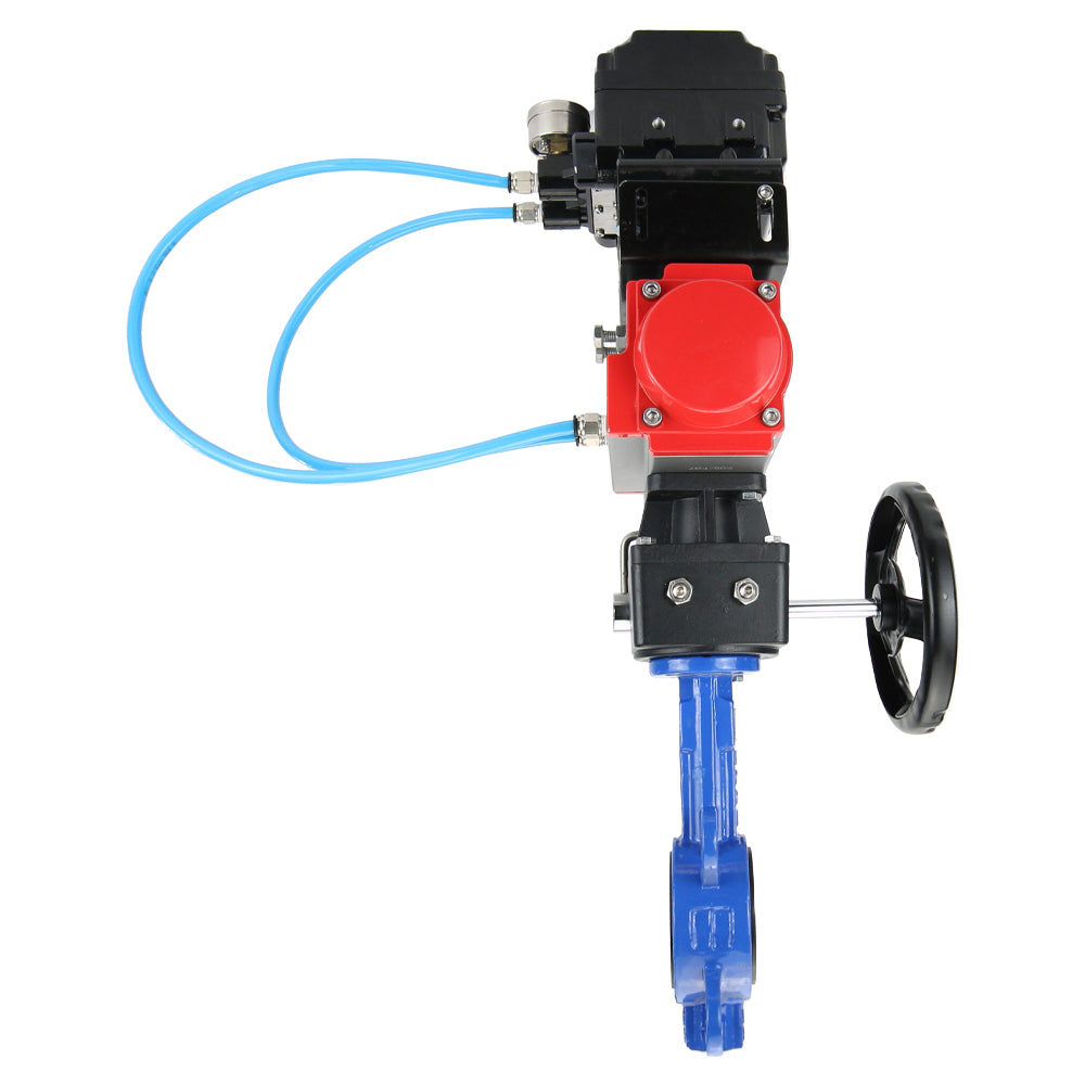 Water Butterfly Valve Elephant ggg50-316l-epdm-elephant-da-hdm-yt1000rsi, body material - cast iron GGG50, disk material - stainless steel AISI 316L, seal - EPDM, pneumatic actuator operated