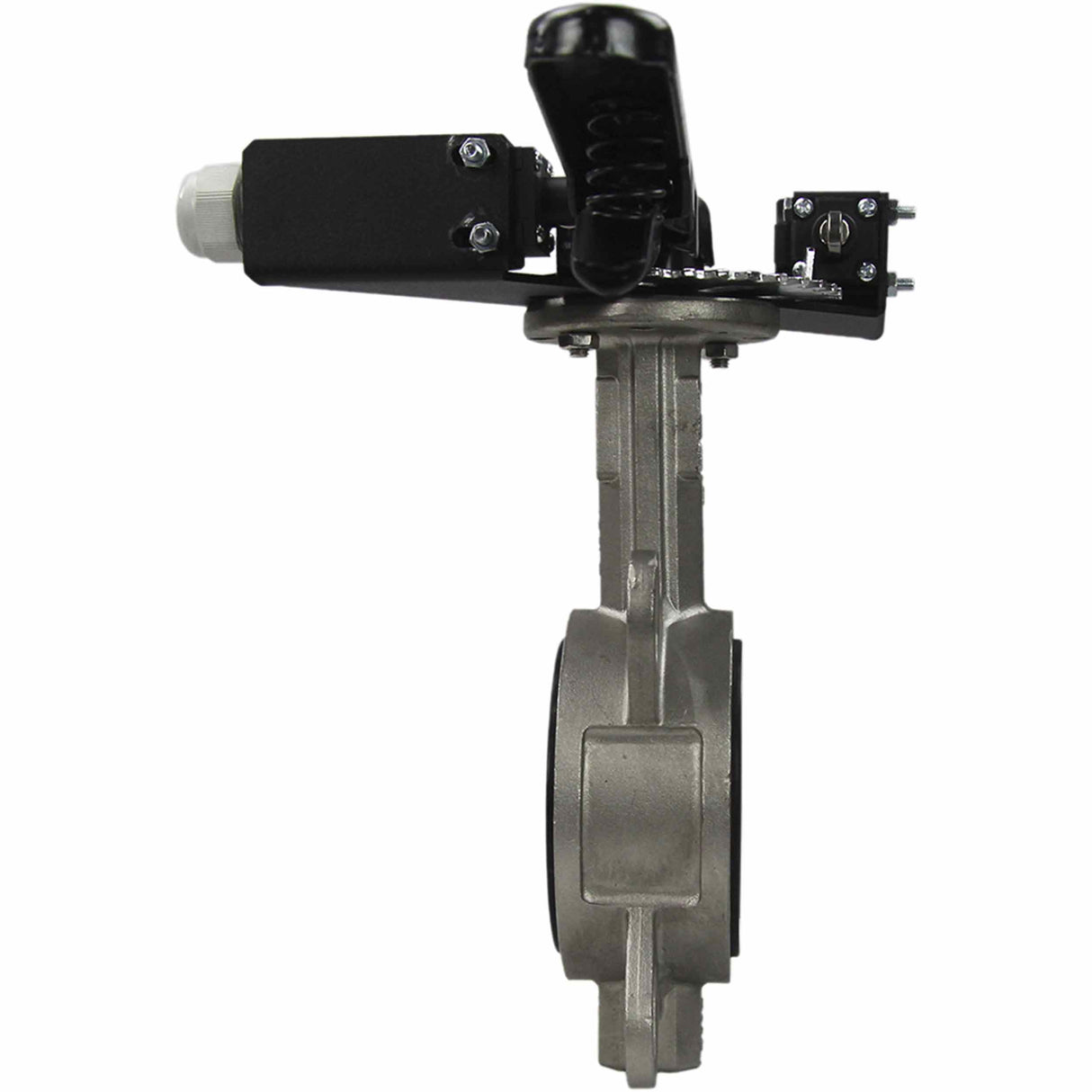 Water butterfly valve Elephant 316L-316L-NBR body material - stainless steel AISI 316L, disk material - stainless steel AISI 316L, seal - NBR with handle, with two limit switches LS-103 250V and a bracket for mounting limit switches