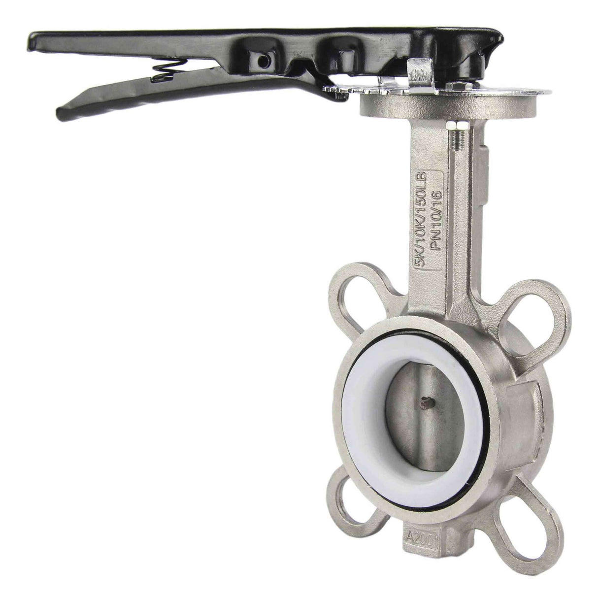 Water Butterfly Valve Elephant 316L-316L-PTFE 232PSI, body and disk material - stainless steel 316L, seal - PTFE, handwheel operated