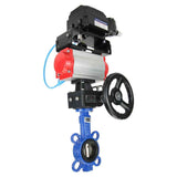 Water Butterfly Valve Elephant WBV1332N-2W-Fb-H body material - Cast iron GGG50, disk material - Stainless steel 316L, seal - NBR with pneumatic actuator DA, manual duplicator HDM and electropneumatic positioner without feedback Elephant YT-1000RSN