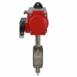 Water Butterfly Valve Elephant 316l-epdm-sa-4m310-110/220, body material - stainless steel AISI 316L, disk material - stainless steel AISI 316L, seal - EPDM, pneumatic actuator operated