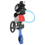 Water Butterfly Valve Elephant gg25-316l-nbr-elephant-da-hdm-yt1000rsi, body material - cast iron GG25, disk material - stainless steel AISI 316L, seal - NBR, pneumatic actuator operated