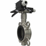 Water butterfly valve Elephant 316L-316L-NBR body material - stainless steel AISI 316L, disk material - stainless steel AISI 316L, seal - NBR with handle, with two limit switches LS-103 250V and a bracket for mounting limit switches