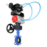 Water Butterfly Valve Elephant gg25-316l-nbr-elephant-sa-hdm-yt1000rsi, body material - cast iron GG25, disk material - stainless steel AISI 316L, seal - NBR, pneumatic actuator operated