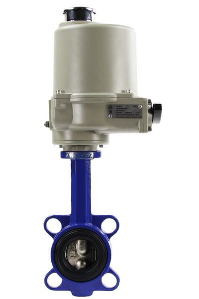 Water butterfly valve Elephant GGG50-316L-EPDM body material - cast iron GGG50, disk material - stainless steel 316L, seal - EPDM with explosion-proof electric actuator GZ-OFV 380V