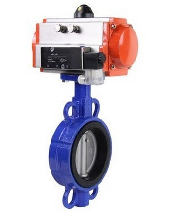 Water Butterfly Valve Elephant g50-g40-epdm-elephant-da-4m310-110/220v-afc2000, body material - cast iron GGG50, disk material - cast iron GGG40, seal - EPDM, pneumatic actuator operated