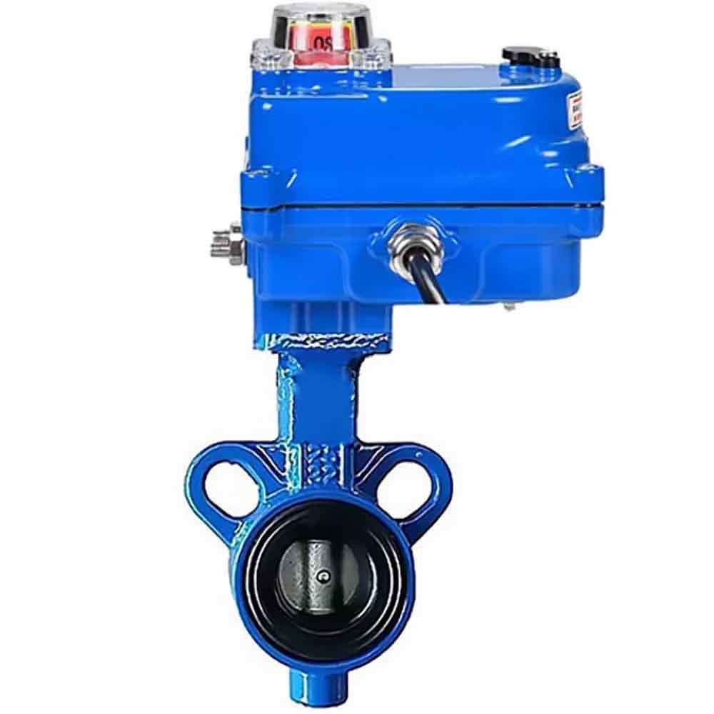 Water butterfly valve Elephant AL-316L-EPDM body material - aluminium alloy, disk material - stainless steel 316L, seal - EPDM with electric actuator Elephant 220V