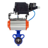 Water Butterfly Valve Elephant al-316l-epdm-elephant-sa-yt1000rsn, body material - aluminium alloy, disk material - stainless steel AISI 316L, seal - EPDM, pneumatic actuator operated