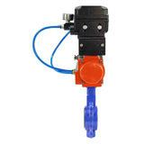 Water Butterfly Valve Elephant wcb-316l-viton-elephant-sa-yt1000rsi, body material - carbon steel WCB, disk material - stainless steel AISI 316L, seal - VITON, pneumatic actuator operated