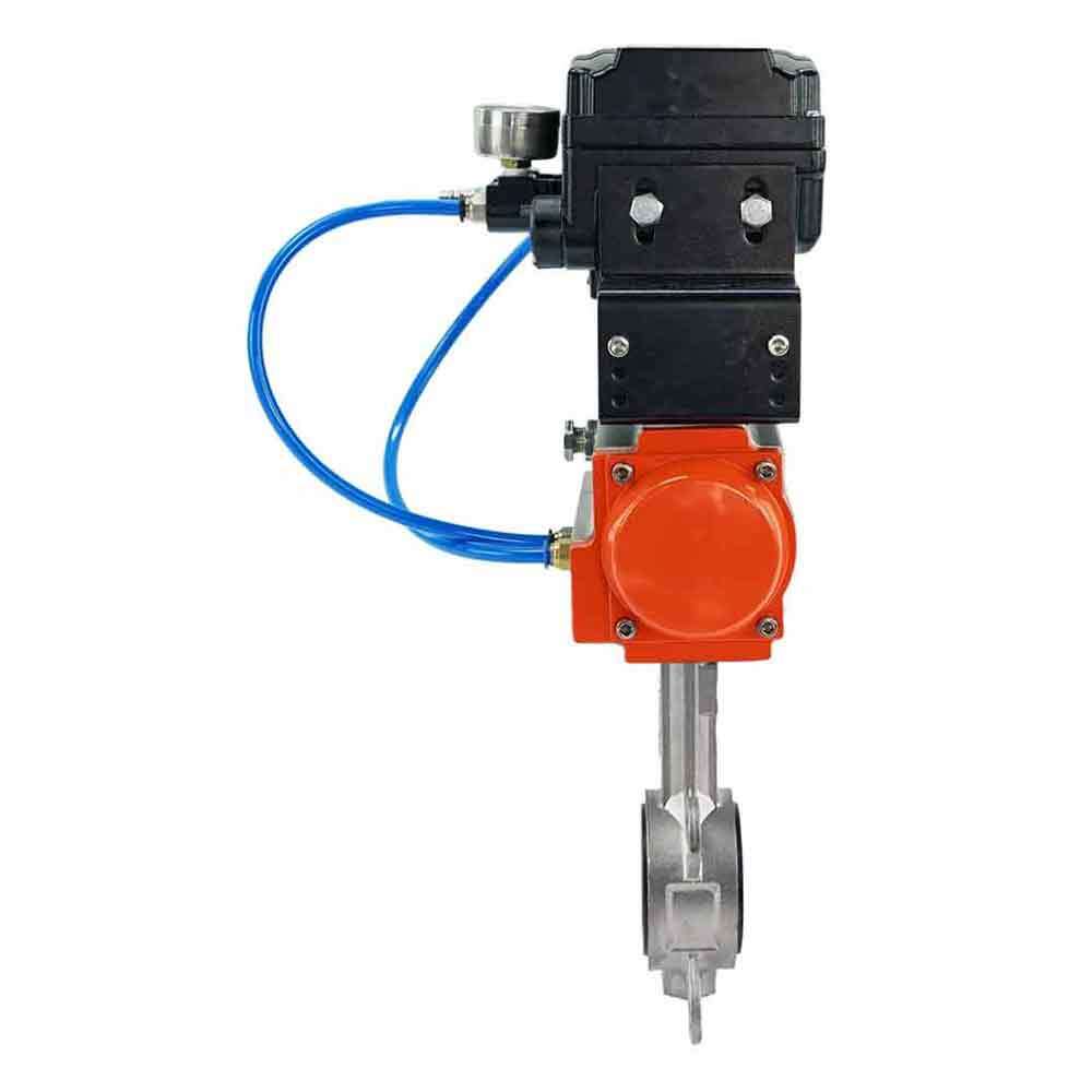 Water Butterfly Valve Elephant 316l-epdm-elephant-da-yt1000rsn, body material - stainless steel AISI 316L, disk material - stainless steel AISI 316L, seal - EPDM, pneumatic actuator operated