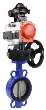 Water Butterfly Valve Elephant wcb-316l-nbr-da-4M310-110/220-apl210n-gm, body material - carbon steel WCB, disk material - stainless steel AISI 316L, seal - NBR, pneumatic actuator operated