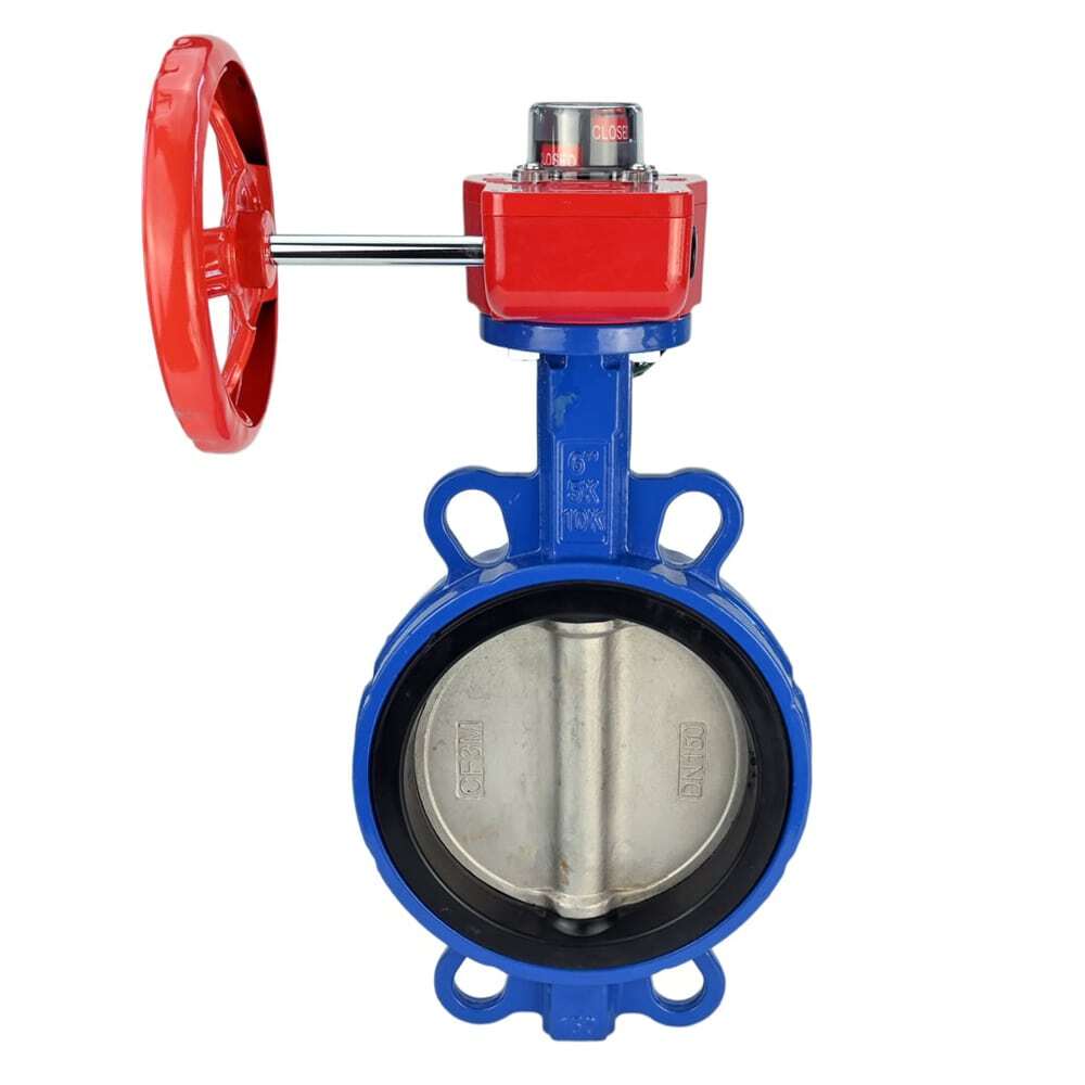 Water Butterfly Valve Elephant WCB-316L-EPDM body material - Carbon steel WCB, disk material - Stainless steel AISI 316L, seal - EPDM with gear Elephant HGBF, position indicator and feedback sensor