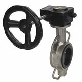 Water butterfly valve Elephant 316L-316L-VITON body material - stainless steel AISI 316L, disk material - stainless steel AISI 316L, seal - Viton with gear Elephant HAM