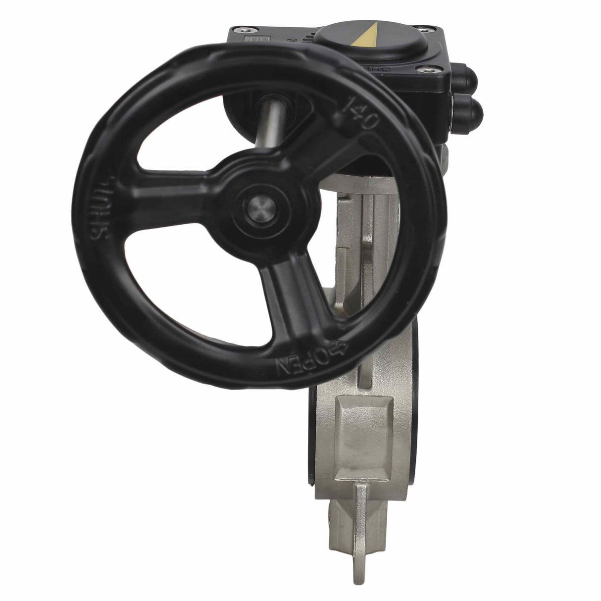 Water butterfly valve Elephant 316L-316L-VITON body material - stainless steel AISI 316L, disk material - stainless steel AISI 316L, seal - Viton with gear Elephant HAM