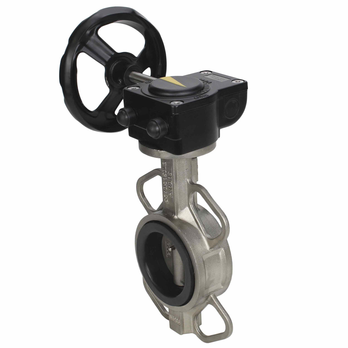 Water butterfly valve Elephant 316L-316L-VITON body material - stainless steel AISI 316L, disk material - stainless steel AISI 316L, seal - Viton with gear Elephant HAM