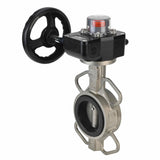 Water butterfly valve Elephant 316L-316L-NBR body material - stainless steel AISI 316L, disk material - stainless steel AISI 316L, seal - NBR with gear Elephant HGB, with position indicator