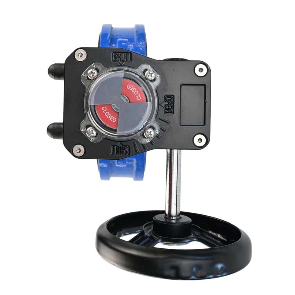 Water butterfly valve Elephant GG25-316L-NBR body material - cast iron GG25, disk material - stainless steel 316L, seal - NBR with gear Elephant HGBF, with position indicator and feedback sensor
