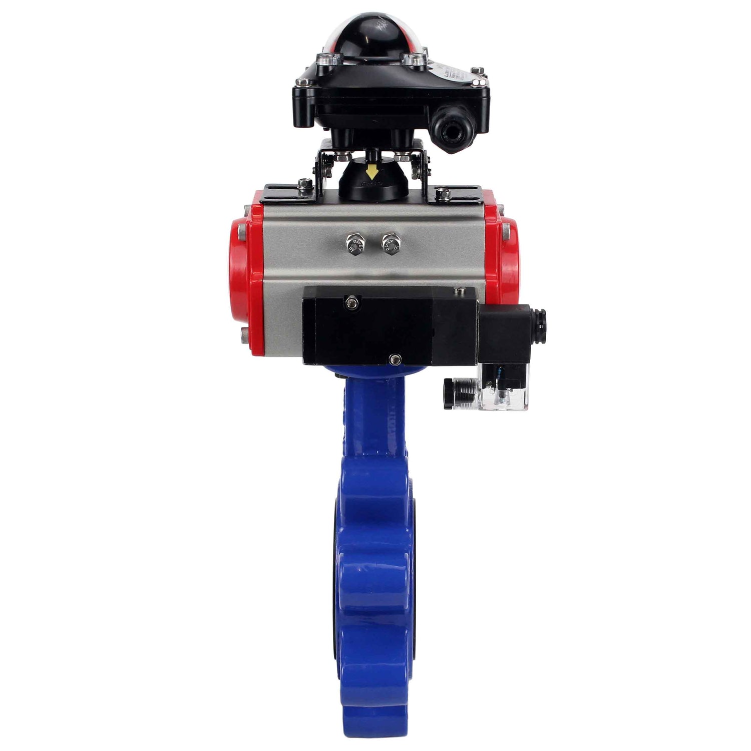 Water Butterfly Valve Elephant WBV1631N-2W-Fb-H, body material - cast iron QT450, disk material - Stainless steel AISI 304, seal - NBR, pneumatic actuator PA-DA double action, 4M310-08 NAMUR 24V, LSU APL-210N